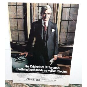 1977 Cricketeer Mens Clothing Suits Fashion Original Print Ad